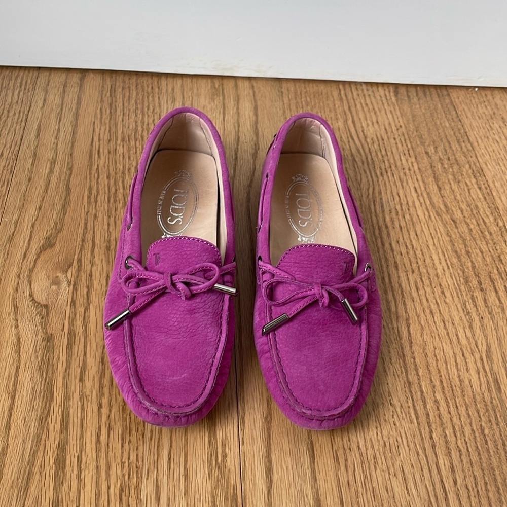 Tods suede shoes in violet size 6 1/2